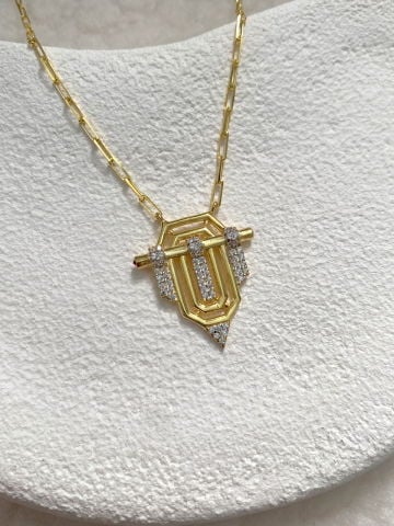 925 Silver | Large Trendy Stone-Detail Necklace