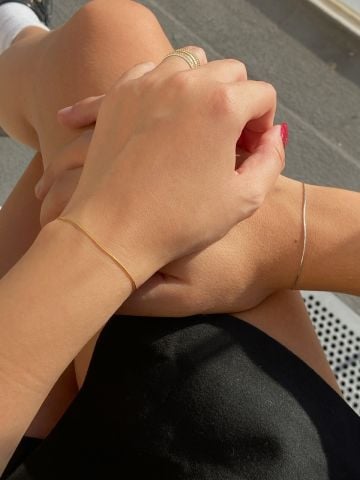 925 Gümüş | Unisex Mini İtalyan Zincir Bileklik