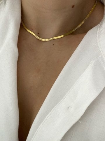 925 Gümüş | Unisex İstediğini Yazdır İtalyan Zincir Kolye