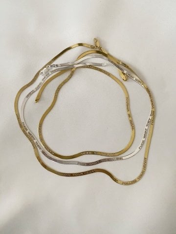 925 Gümüş | Unisex İstediğini Yazdır İtalyan Zincir Kolye