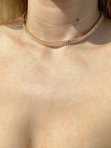Renkli Baget Taşlı Choker