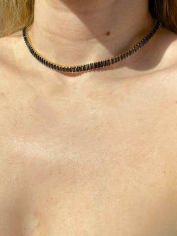 Renkli Baget Taşlı Choker