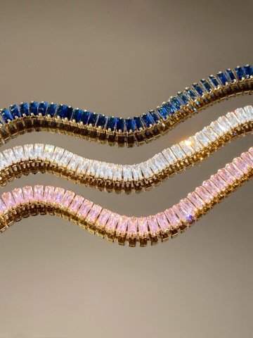 Renkli Baget Taşlı Choker