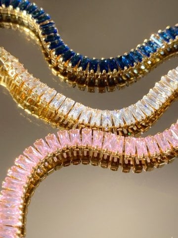 Renkli Baget Taşlı Choker