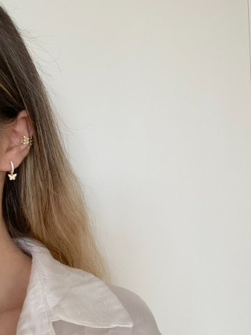 925 Gümüş | Taşlı Mini Kelebek Küpe