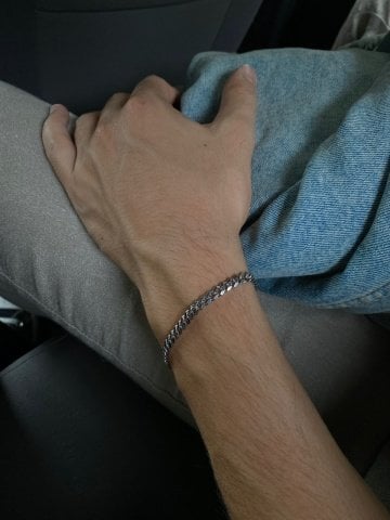 925 Gümüş | Unisex Kalın Gurmet Zincir Bileklik