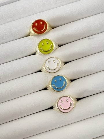 925 Gümüş | Mineli Smile Yüzük