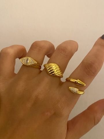 925 Gümüş | Vintage Görünümlü Şeritli Yüzük