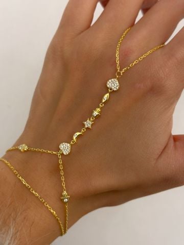 925 Gümüş | Hamsa-Yıldız-Ay-Göz Figürlü Mix Şahmeran