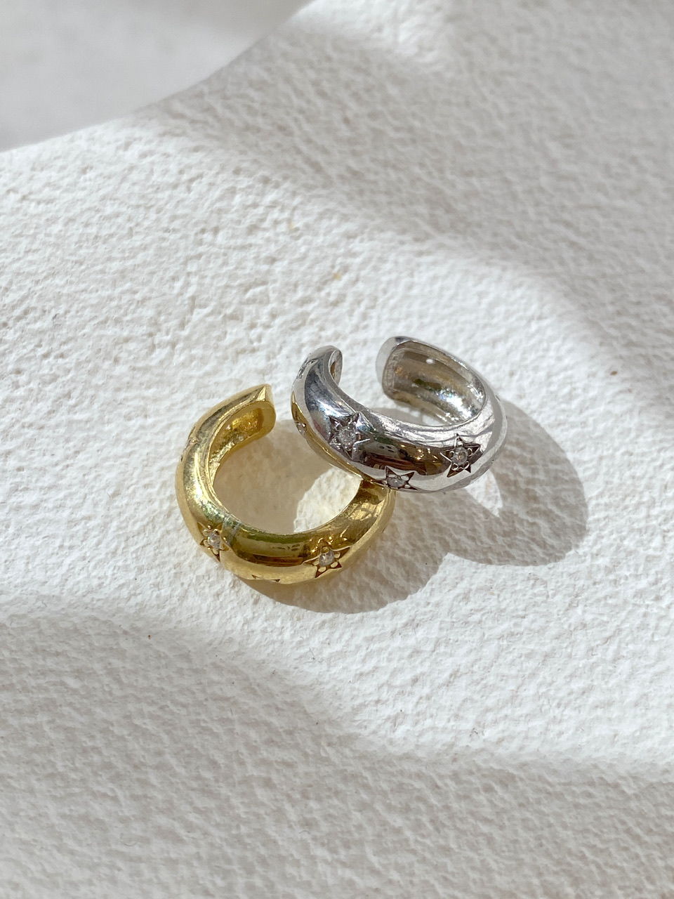 925 Gümüş | Yıldızlı Halka Ear Cuff