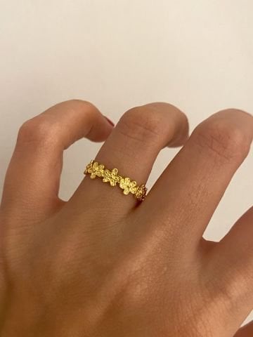 925 Gümüş | Minimal Çoklu Papatya Yüzük