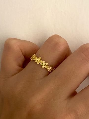 925 Gümüş | Minimal Çoklu Papatya Yüzük