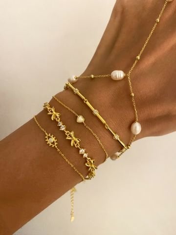 925 Gümüş | Minimal Opal Taşlı Kalpli Bileklik