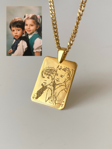 925 Gümüş | Unisex İstediğini Çizdir Kolye