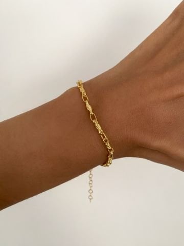 925 Gümüş | Unisex Love Knot Zincir Bileklik
