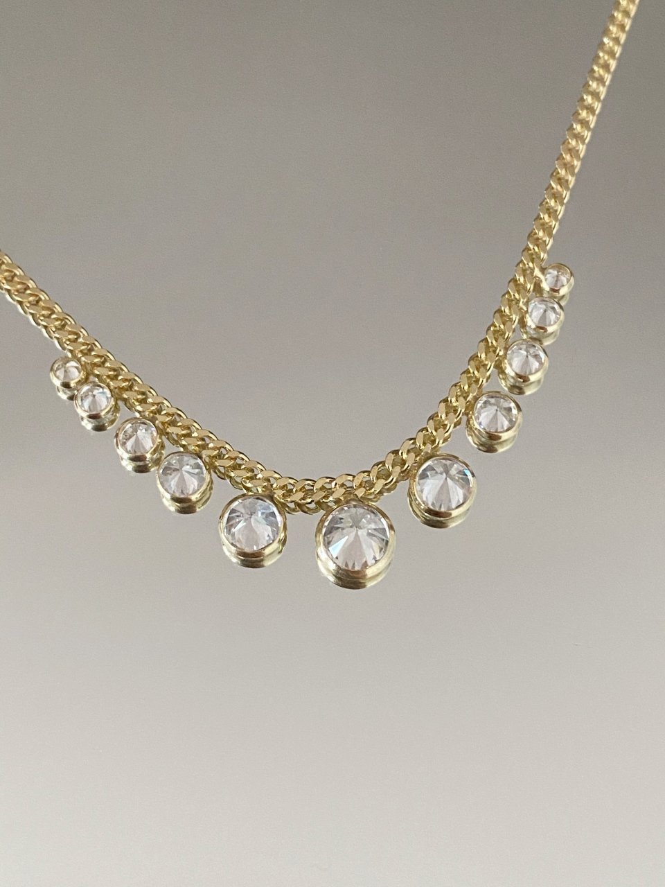 925 Gümüş | Yuvarlak Taşlı Choker