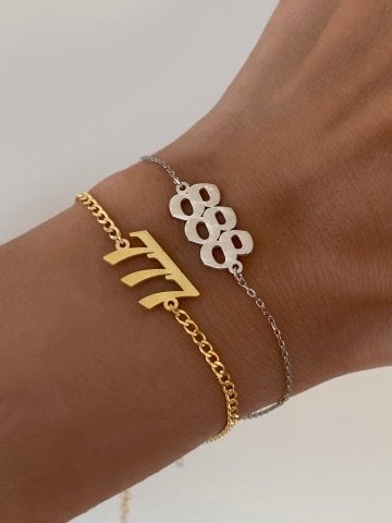 925 Gümüş | İstediğini Yazdır Angel Number Bileklik