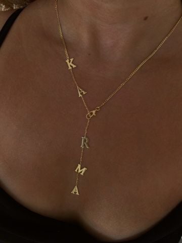 925 Gümüş | Kalın Zincir Detaylı İstediğini Yazdır Y Kolye Rose Gold