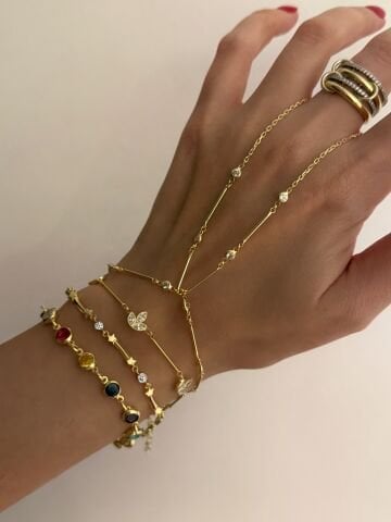 925 Gümüş | Çoklu Lotus Figürlü Bileklik